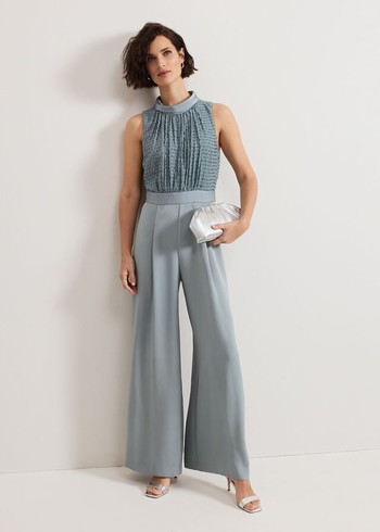 Phase Eight Eliza Jumpsuit Blue USA | 6243790-FE